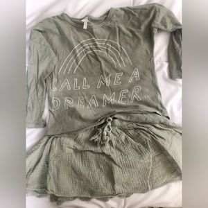 Rylee + Cru mini skirt & top